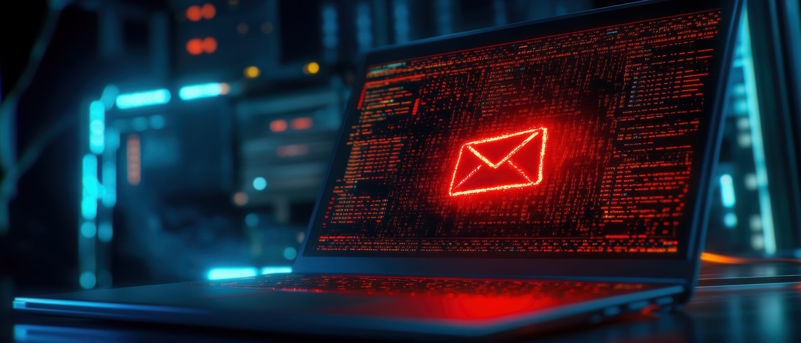 Cybersecurity concept image with digital files and a warning symbol, representing a WinRAR vulnerability used to drop malware into the Windows Startup folder on Windows endpoints.