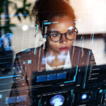 Abstract illustration of legacy authentication fading into a modern secure Windows network, representing the phase-out of NTLM.